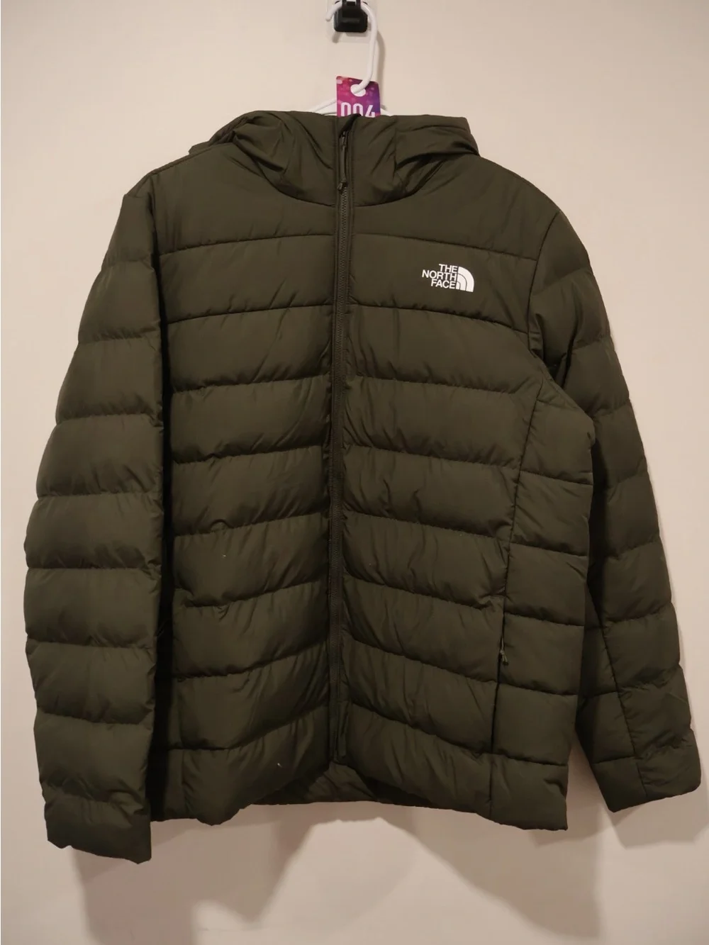 THE NORTH FACE Aconcagua 3 Hoodie Mens Down Puffer Coat/Jacket New Taupe Green L